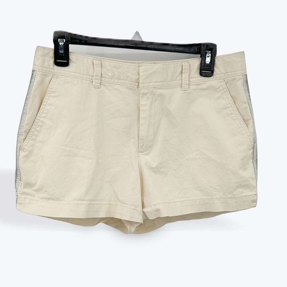 GAP Womens Size 6‎ Khaki Tan 3" Short Casual Summer Red Trim Accents